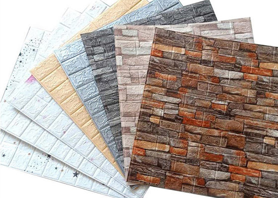 防水内部のPEの泡の壁紙の自己接着3D壁紙