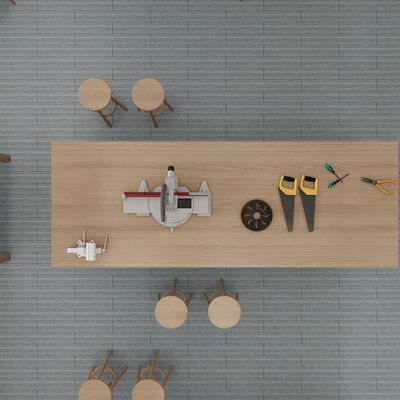 特大幅ロールフォーマット粘着フロアタイルステッカー（広々とした部屋や空間向け）