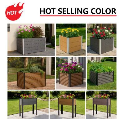 外壁の野菜や花草を植えるための金属の足付きの高層庭床