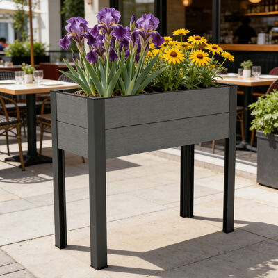 外庭庭園の野菜ガーデニングのための金属の足付きの高揚した高揚した庭ベッドプランター