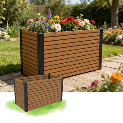 裏庭での植栽に適した、防水・難燃性の環境に優しい素材を使用した屋外用レイズドガーデンベッドプランターボックス