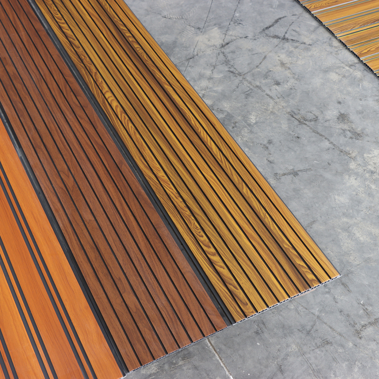 内部壁のための木材穀物PVC天井パネル 費用対効果の高い壁パネル タイルの代替 保守が簡単 壁板