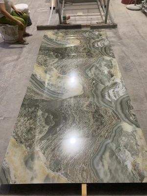 内壁Decotionはポリ塩化ビニールの紫外線大理石のプラスチック シート1220x2800mmを防水する