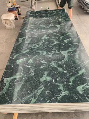 内壁Decotionはポリ塩化ビニールの紫外線大理石のプラスチック シート1220x2800mmを防水する