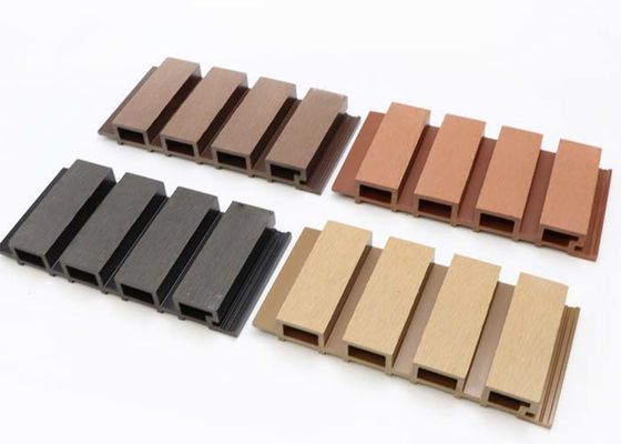 Coの放出外部WPCの壁パネル219x26mmの屋外の壁パネル