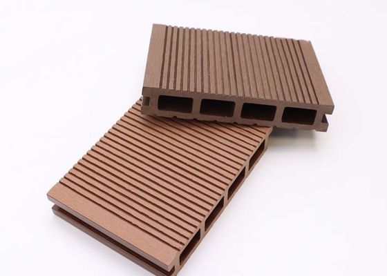 木製のプラスチック合成WPCのDeckingのPE Coの放出の屋外の壁パネルWPCの壁のクラッディング