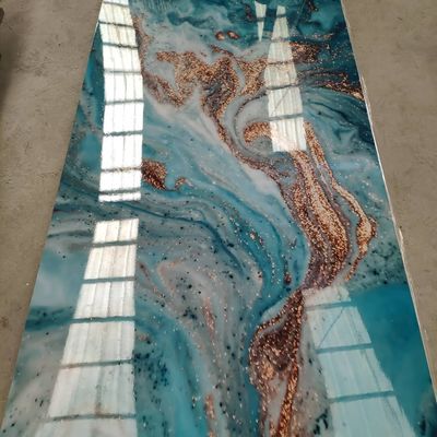 防水1220x2440 1220x2800の壁の装飾ポリ塩化ビニール シートの大理石の設計