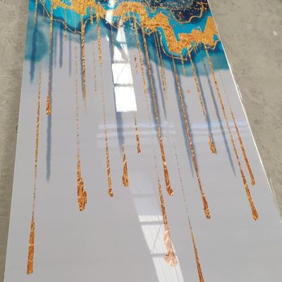 壁の装飾のためのポリ塩化ビニールの大理石シート紫外線大理石1220x2440 Mmを印刷する3D
