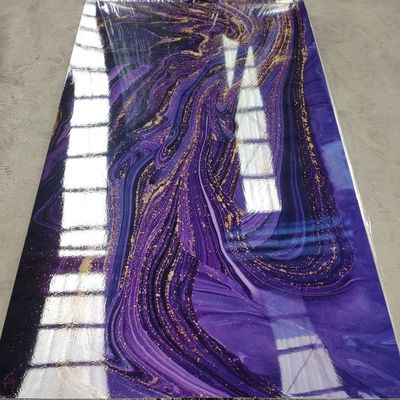 壁の装飾のためのポリ塩化ビニールの大理石シート紫外線大理石1220x2440 Mmを印刷する3D