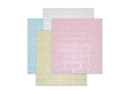 77x70cmの煉瓦PEの泡の壁紙3Dの自己接着PEの泡の壁のステッカー