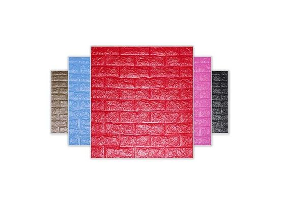 77x70cmの煉瓦PEの泡の壁紙3Dの自己接着PEの泡の壁のステッカー