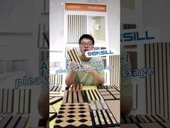 防火 方形 エッジ アコースティック 板 パネル 木製 スラット パネル 家庭 装飾