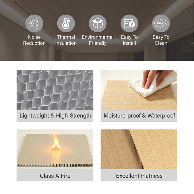 Premium Aluminum Honeycomb Ceiling Panel â Lightweight, Fire Resistant, Waterproof & Durable Suspended Ceiling Solution for Commercial and Architectural Applications